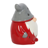 Red & Grey Gonk Oil Burner. A beautiful Christmas Gonk/ Gnome to help bring festive fragrance to your home, compatible with both fragrance oils and wax melts. 