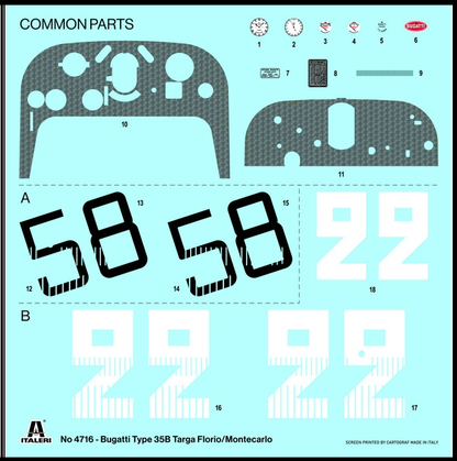 Italeri Bugatti Type 35B - Targa Florio '29 / Monaco GP '30 | 1:12