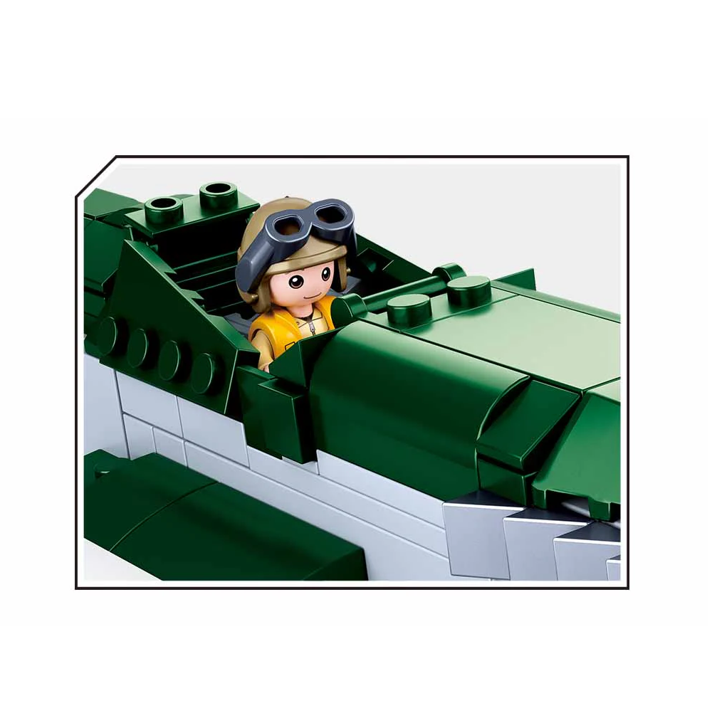 Sluban Mustang US Air Force Fighter Plane - WW2 Army Building Brick Kit