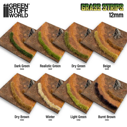 Dry Green Grass Strips 12mm - Green Stuff World
