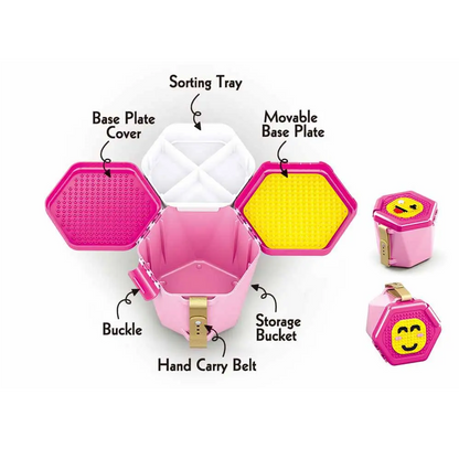 Sluban Pink Bricks Bucket  - Building Bricks