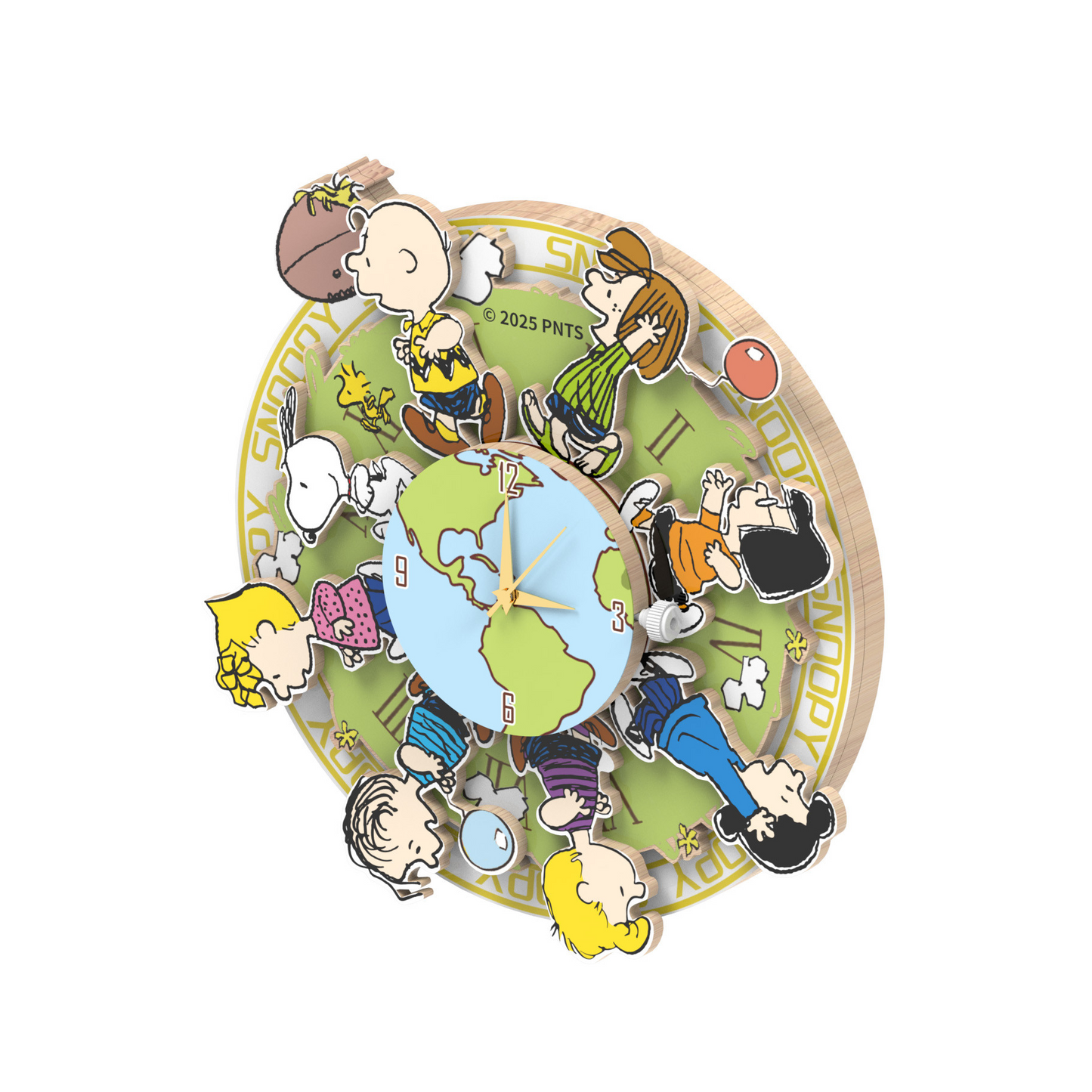 Peanuts Around the World Working Clock - Puremind Wooden Model Kit