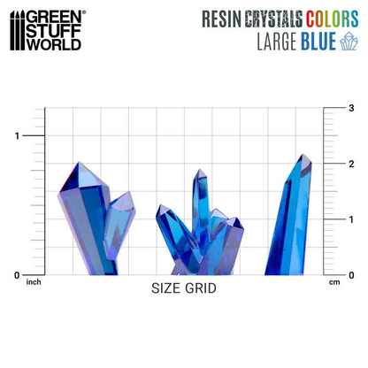 Blue Large Resin Crystals - Green Stuff World