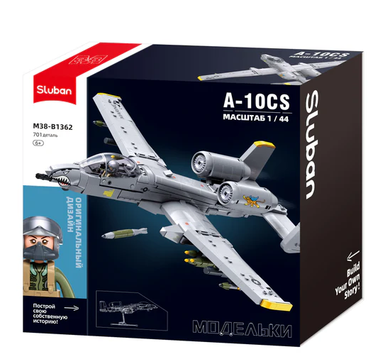Sluban A-10CS Thunderbolt Tank Buster Fighter Jet -  1/44 Building Brick Kit