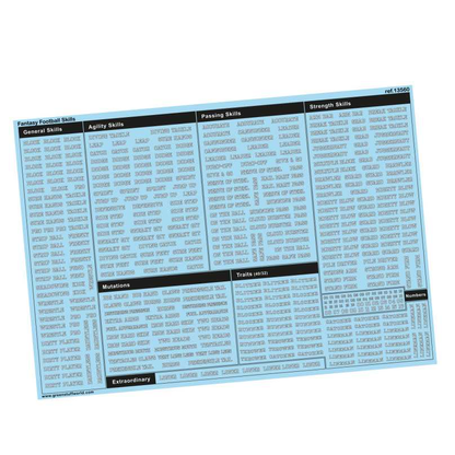 Fantasy Football Skills Water Slide Decals