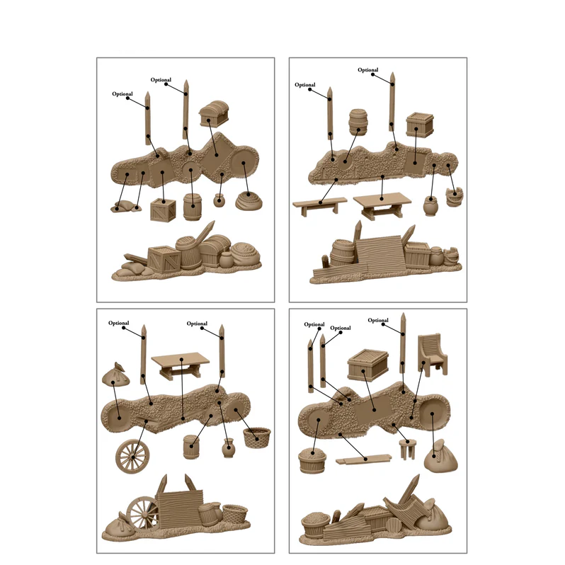 Markets & Barricades General Accoutrements - Wargames Atlantic