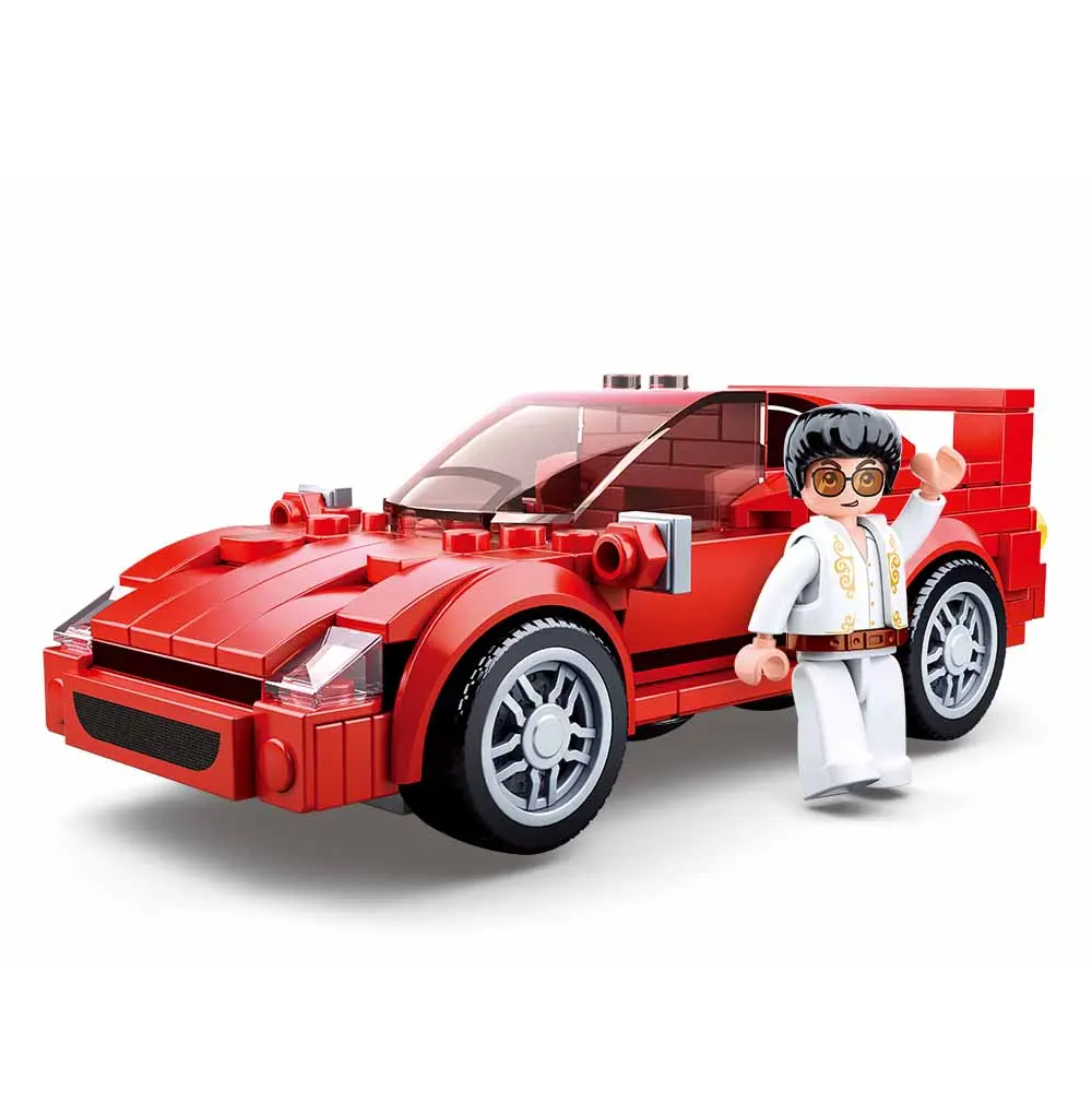Sluban Red F40 Car - Building Brick Kit