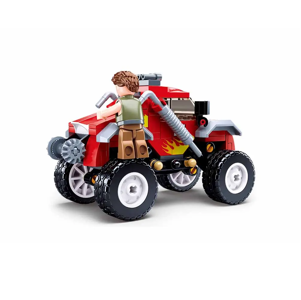 Sluban Flames Off Road Vehicle - Town Building Brick Kit