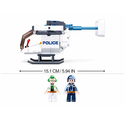 Sluban Police Armoured Transport Helicopter -  Building Brick Kit