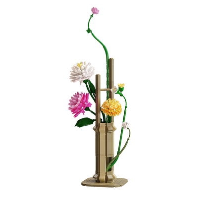 CaDA Spring Whispers Oriental Floral Art - 613 Piece Brick Model Kit