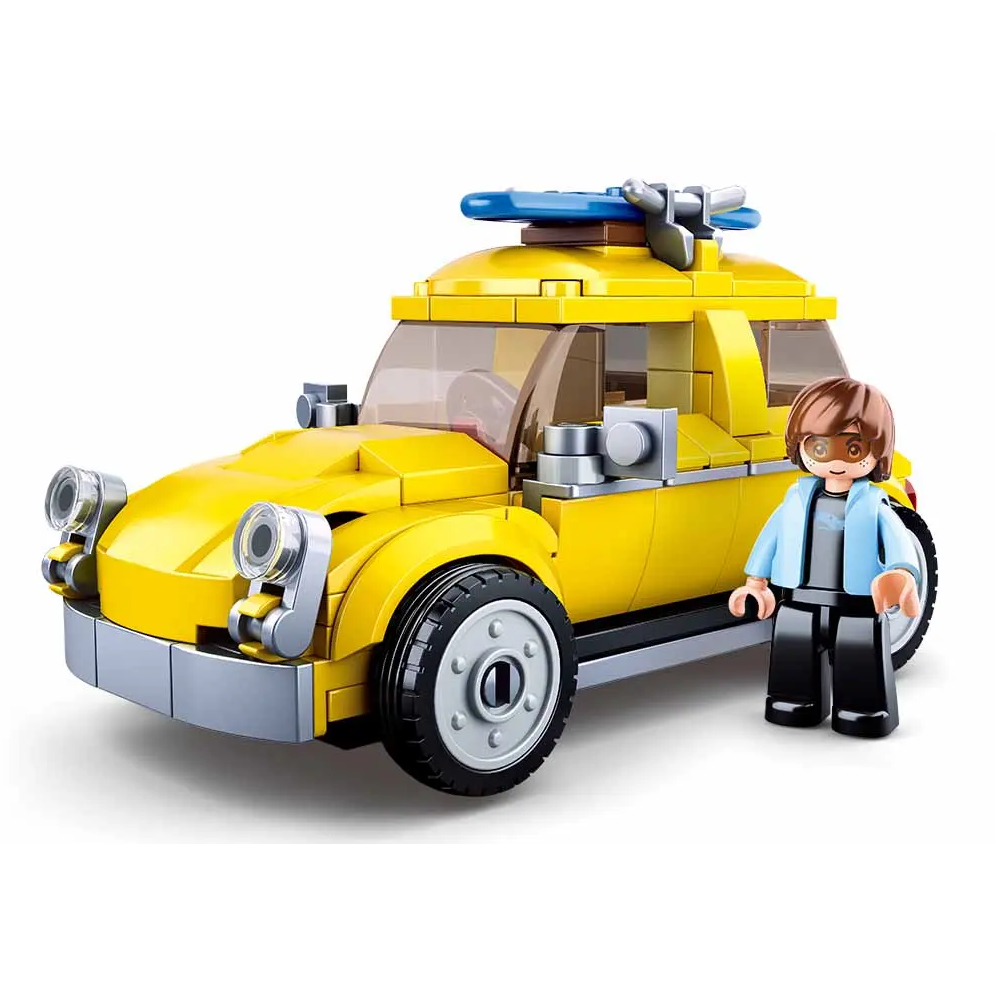Sluban Yellow Beetle Car - Building Brick Kit