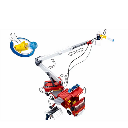 Sluban Fire Truck & Fire Helicopter - Building Brick Kit