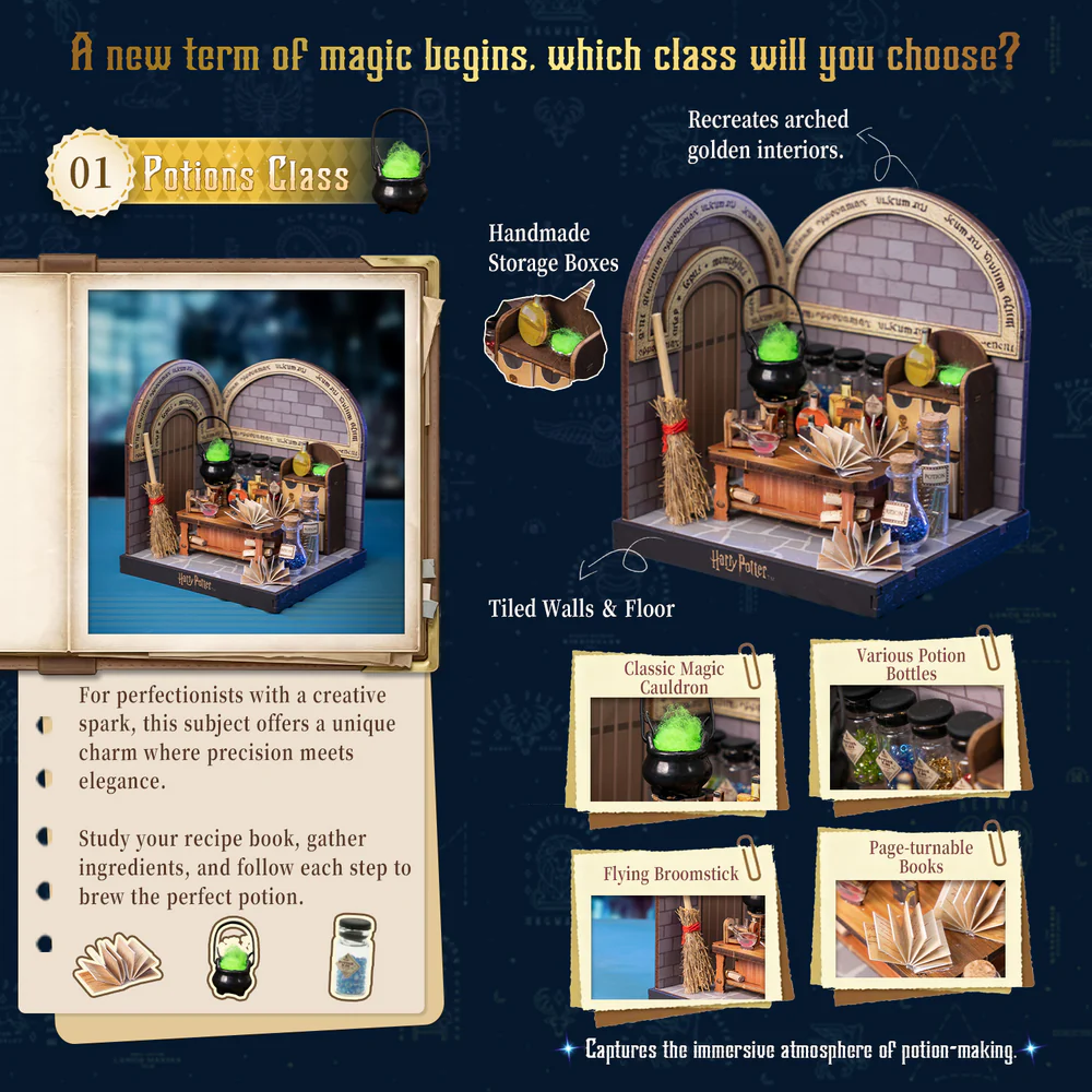 Harry Potter Hogwarts Potions Class - Puremind Wooden Model Kit