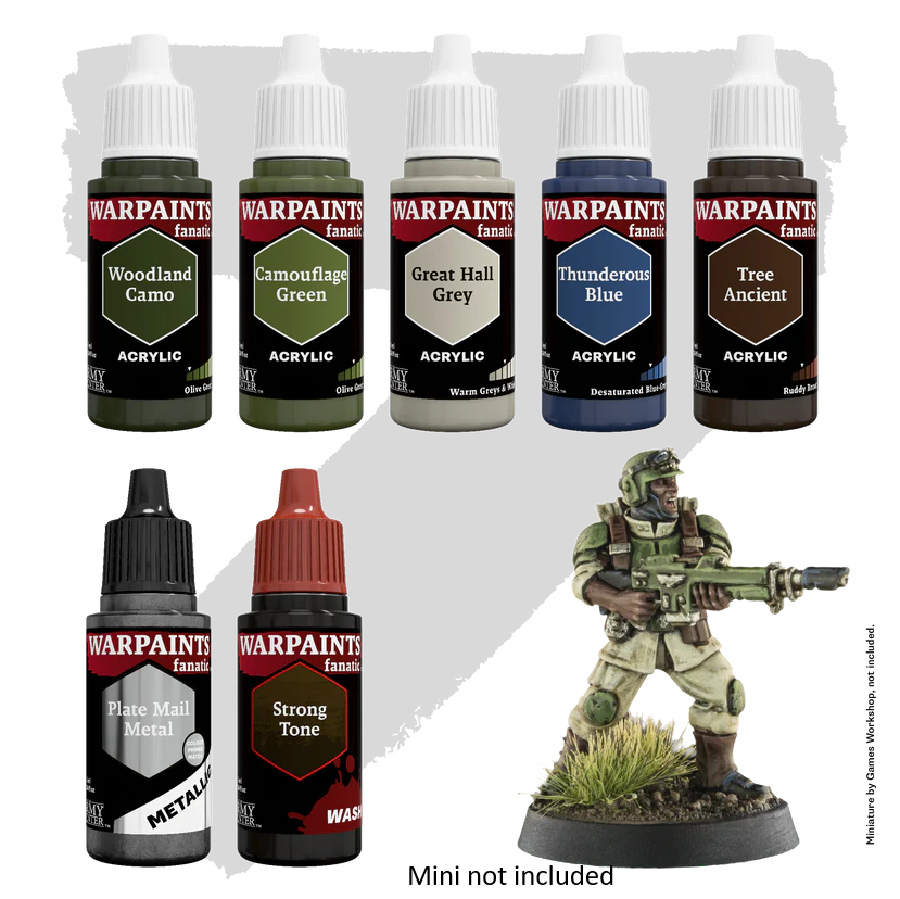 Field Gear Green - The Army Painter Combat Se7ens Paint Set