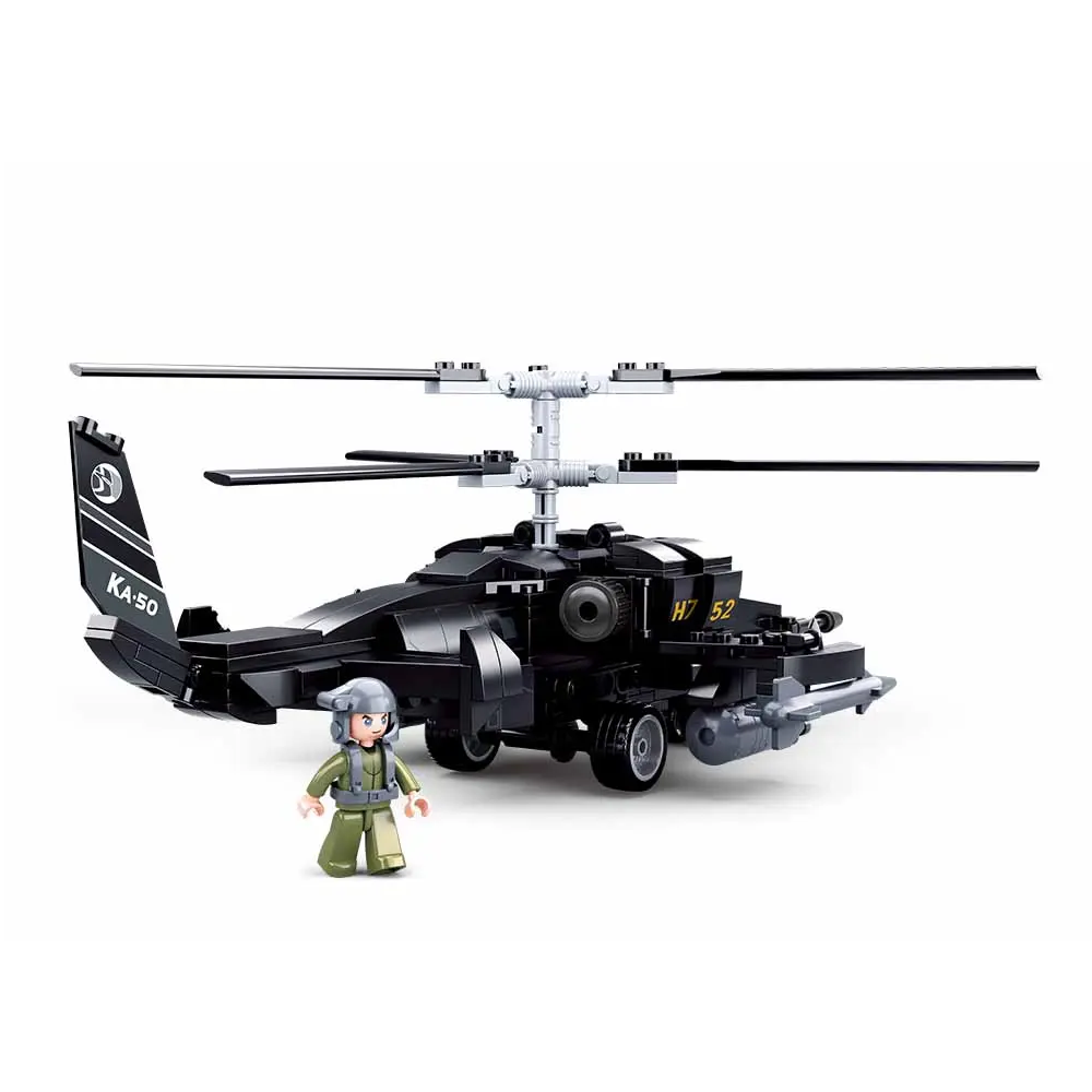 Sluban KA-52S Black Shark Gunship Helicopter - Army Building Brick Kit