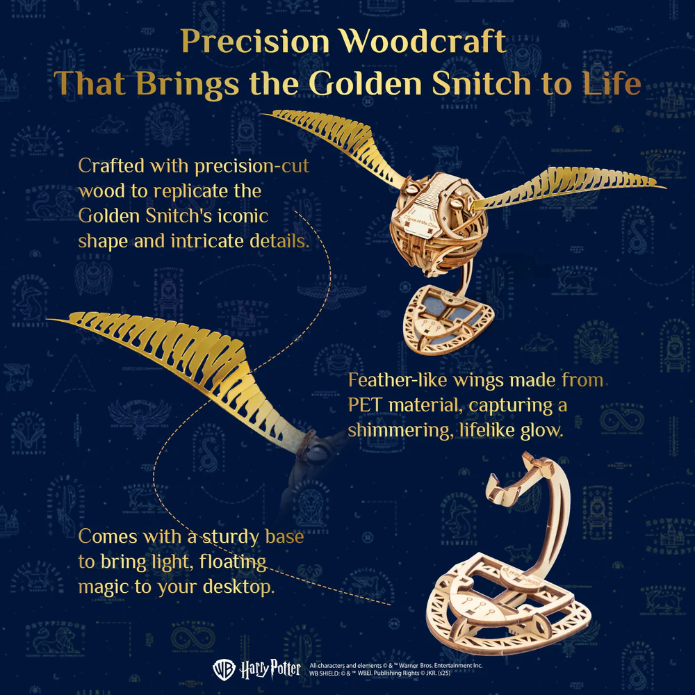 Harry Potter Mechanical Golden Snitch - Puremind Wooden Model Kit