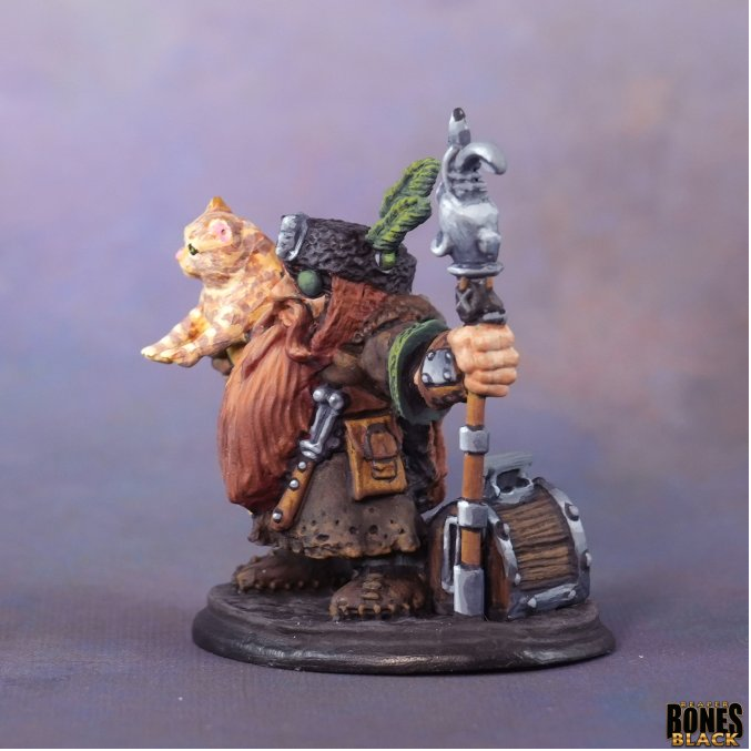 44231 Boren Backslap Dwarf Ratcatcher - Reaper Bones Black