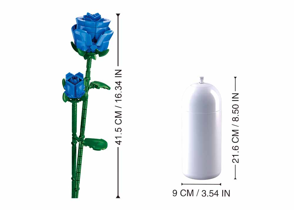 Sluban Blue Rose Flower Brick Kit - Pleyerid