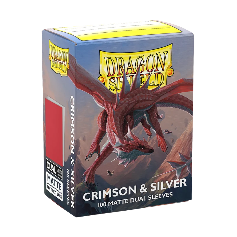 Dragon Shield  Crimson & Silver Matte Dual Sleeves