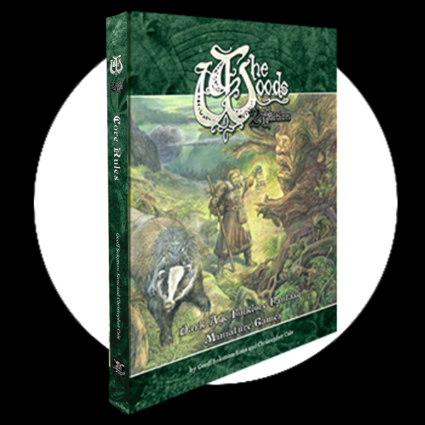 The Woods Core Rulebook 2nd Edition by Oakbound Studio. This hardback core rulebook gives you everything you need to know to launch into this unique miniatures game
