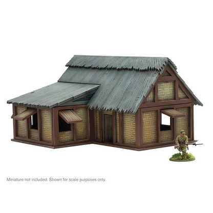 Asian Villages L Shaped Building - MDF