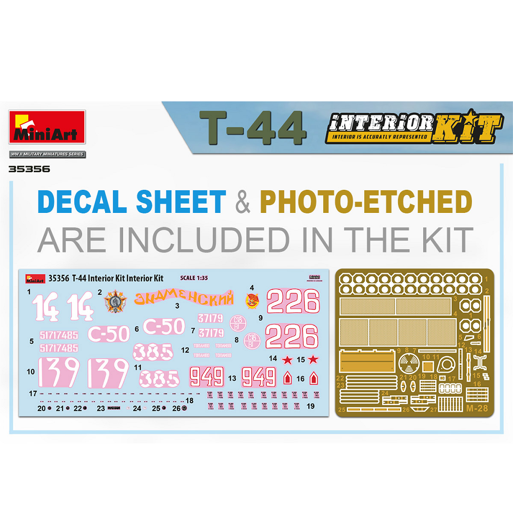 MiniArt T-44 Interior Kit - 1:35 Scale
