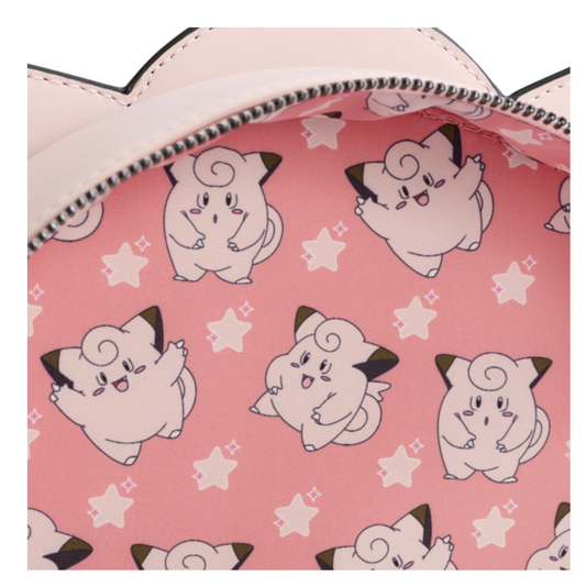 A Clefairy-shaped backpack featu...