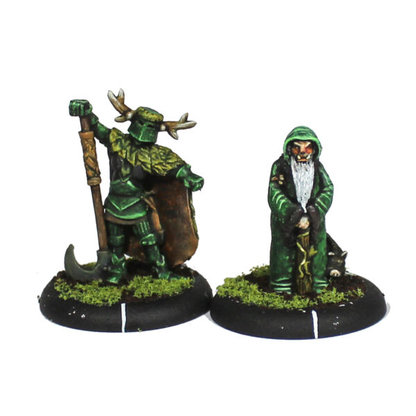 Lords of Winter by Oakbound Studio. A pack of 2 lead pewter miniatures supplied with 30mm round lipped bases. One of Mr MLGs favourites from the range especially the Green Knight with his giant weapon, two miniatures full of character for your tabletop.