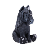 Culticorn a cult cuties figurine by Nemesis Now. A majestic black unicorn with silver details sitting and looking adorable for your ornament collection.