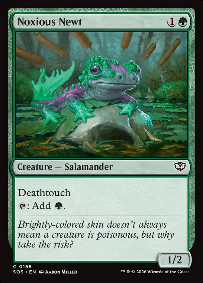 Noxious Newt Secrets of Strixhaven #155Card Front