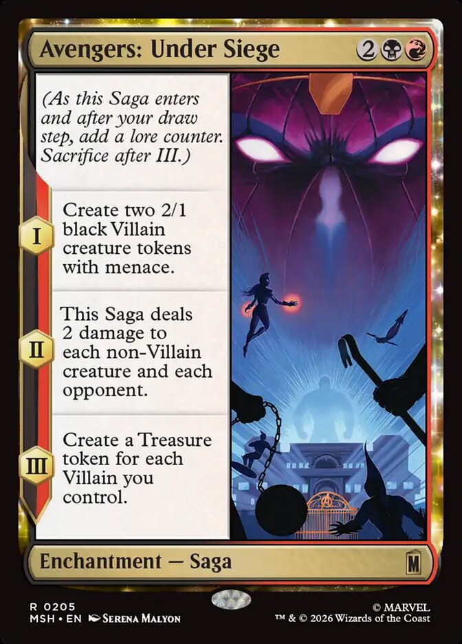 Marvel Superheroes Avengers: Under Siege Card Front
