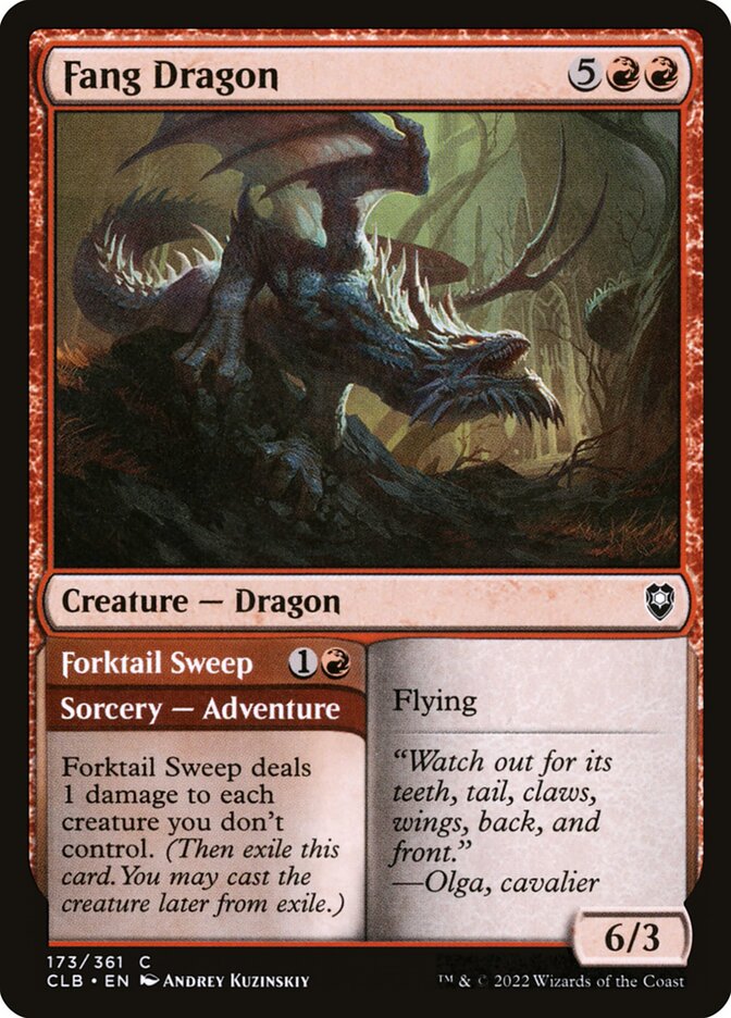 Fang Dragon // Forktail Sweep - Commander Legends #173 Card Front
