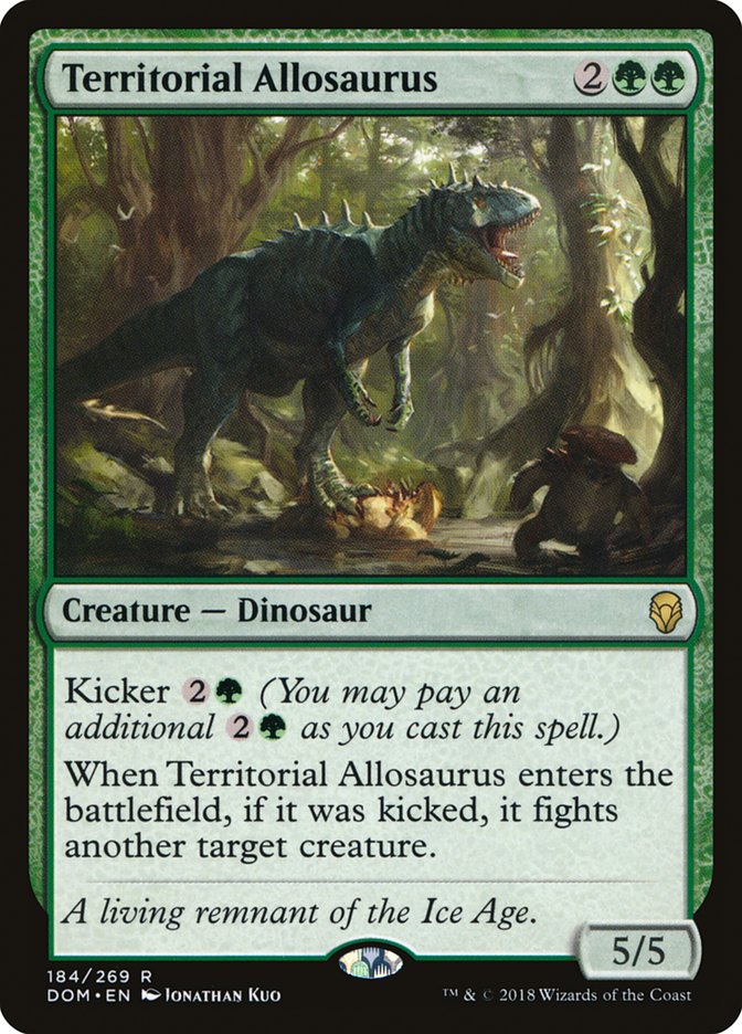 Territorial Allosaurus Dominaria #184