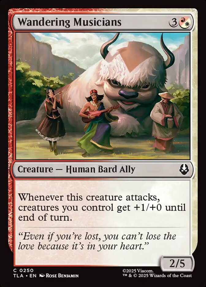 Wandering Musicians Avatar The Last Airbender #250 MTG Single Card Front
