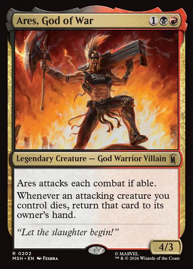 Marvel Superheroes Ares, God of War Card Front
