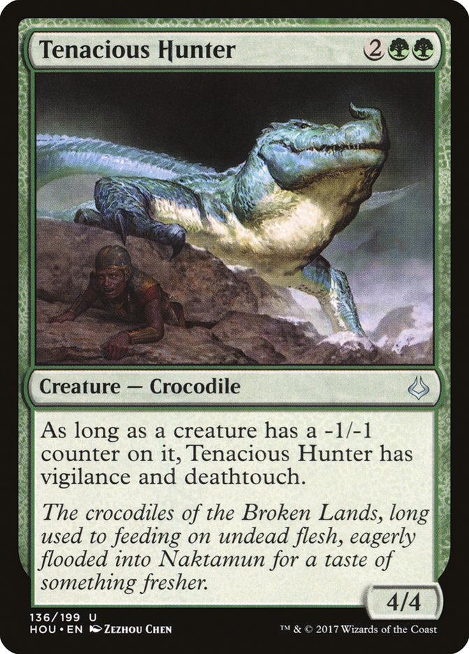 Hour of Devastation Tenacious Hunter #136 Card Front