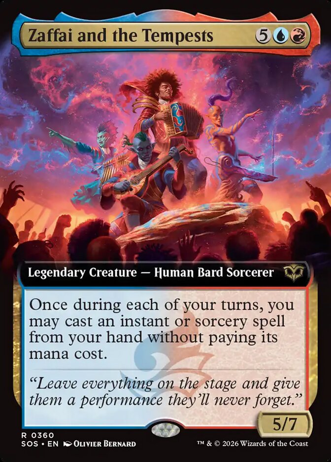 Zaffai and the Tempests Secrets of Strixhaven Extended Art #360Card Front