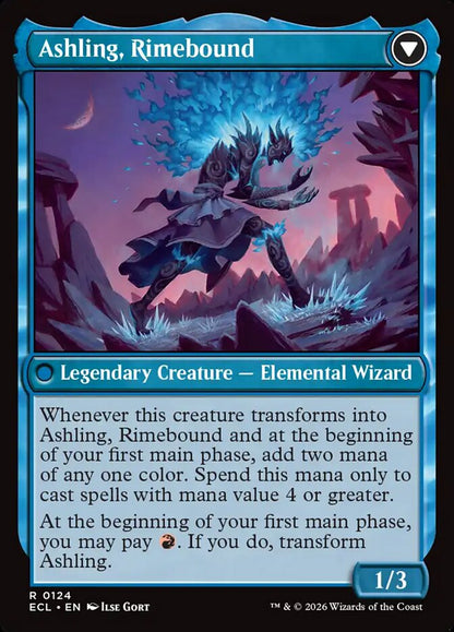 Ashling, Rekindled // Ashling, Rimebound Lorwyn Eclipsed #124 Card Back