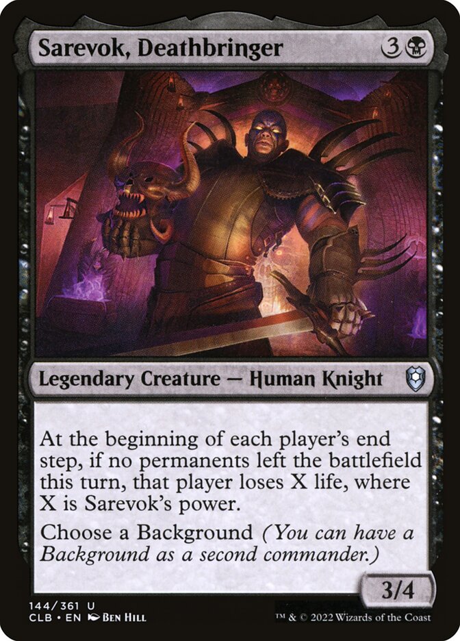 Sarevok, Deathbringer - Commander Legends #144 Card Front