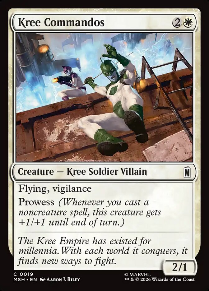 Marvel Superheroes Kree Commandos Card Front