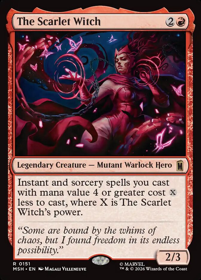 Marvel Superheroes The Scarlet Witch Card Front
