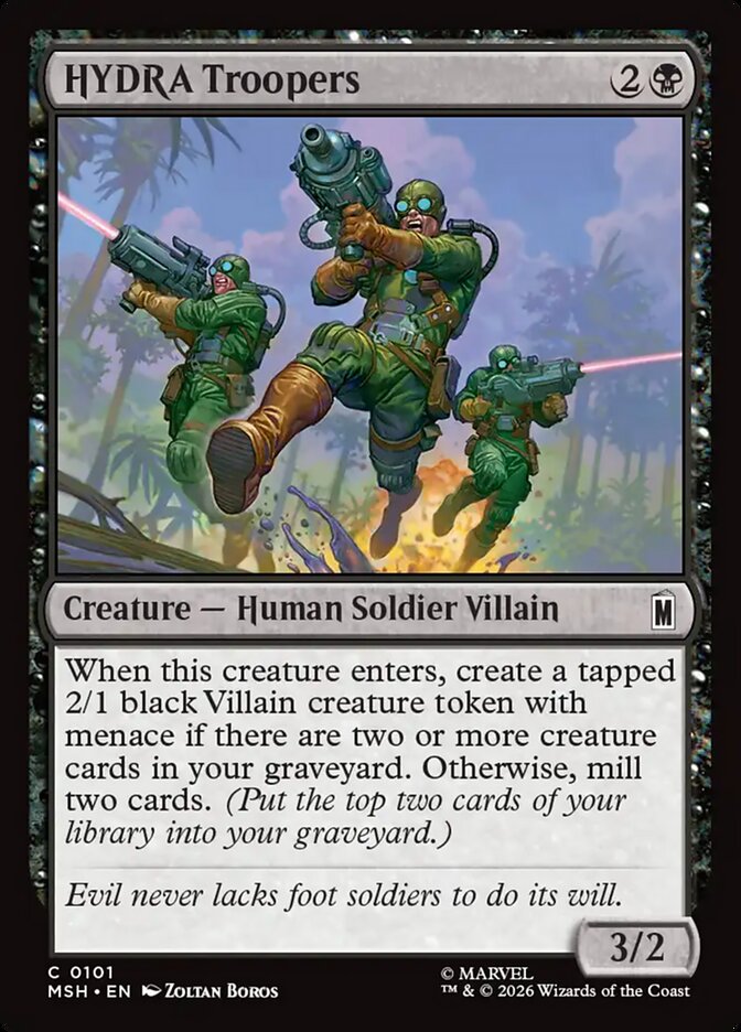 Marvel Superheroes HYDRA Troopers Card Front