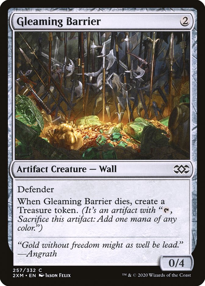 Gleaming Barrier Double Masters #257 Card Front