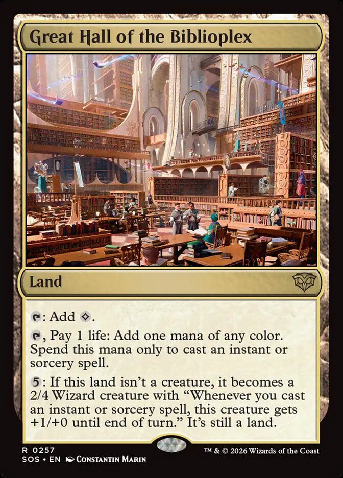 Great Hall of the Biblioplex Secrets of Strixhaven #257Card Front