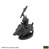 Dark grey figurine of a warrior ...