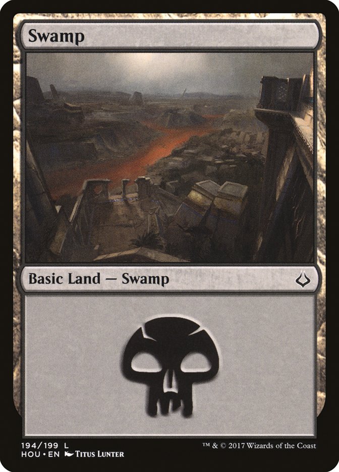 Hour of Devastation Swamp #194 Card Front