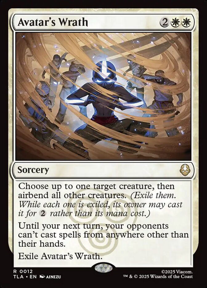 Avatar's Wrath Avatar The Last Airbender #012 MTG Single Card Front