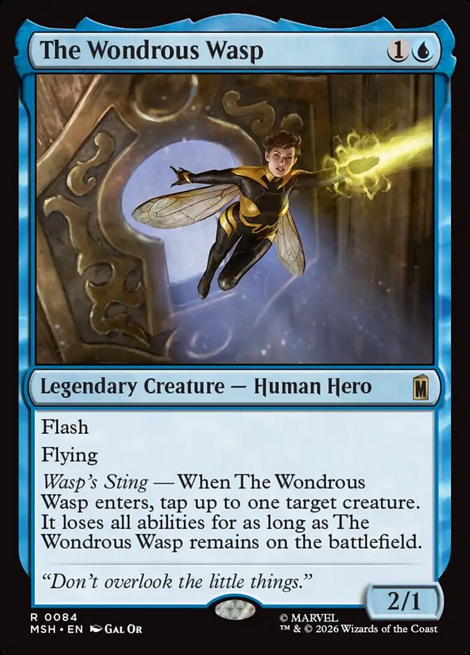 Marvel Superheroes The Wondrous Wasp Card Front
