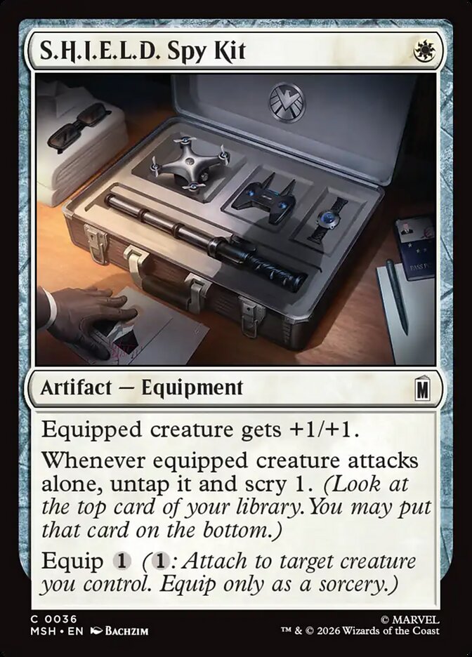 Marvel Superheroes S.H.I.E.L.D. Spy Kit Card Front