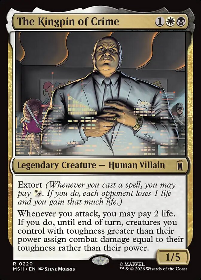 Marvel Superheroes The Kingpin of Crime Card Front